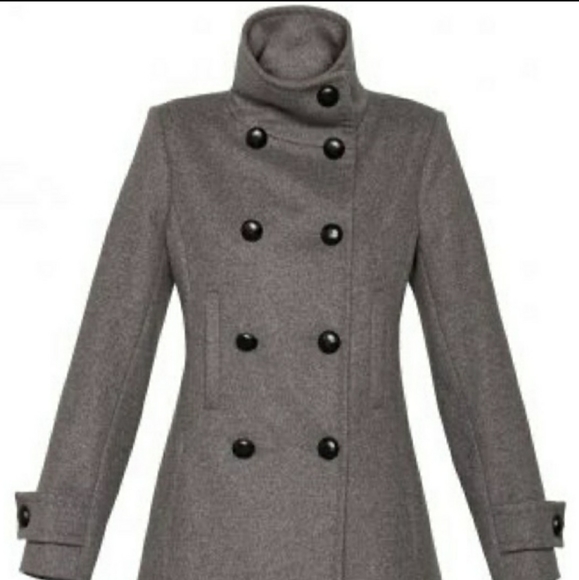 Aritzia Babaton pea coat-  grey wool - Picture 3 of 6